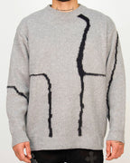 Textured Contrast-Stitch Jumper
