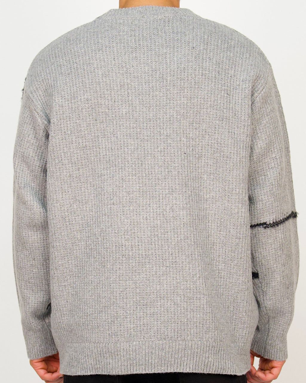 Textured Contrast-Stitch Jumper