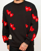 Paris Heart Patch Sweatshirt