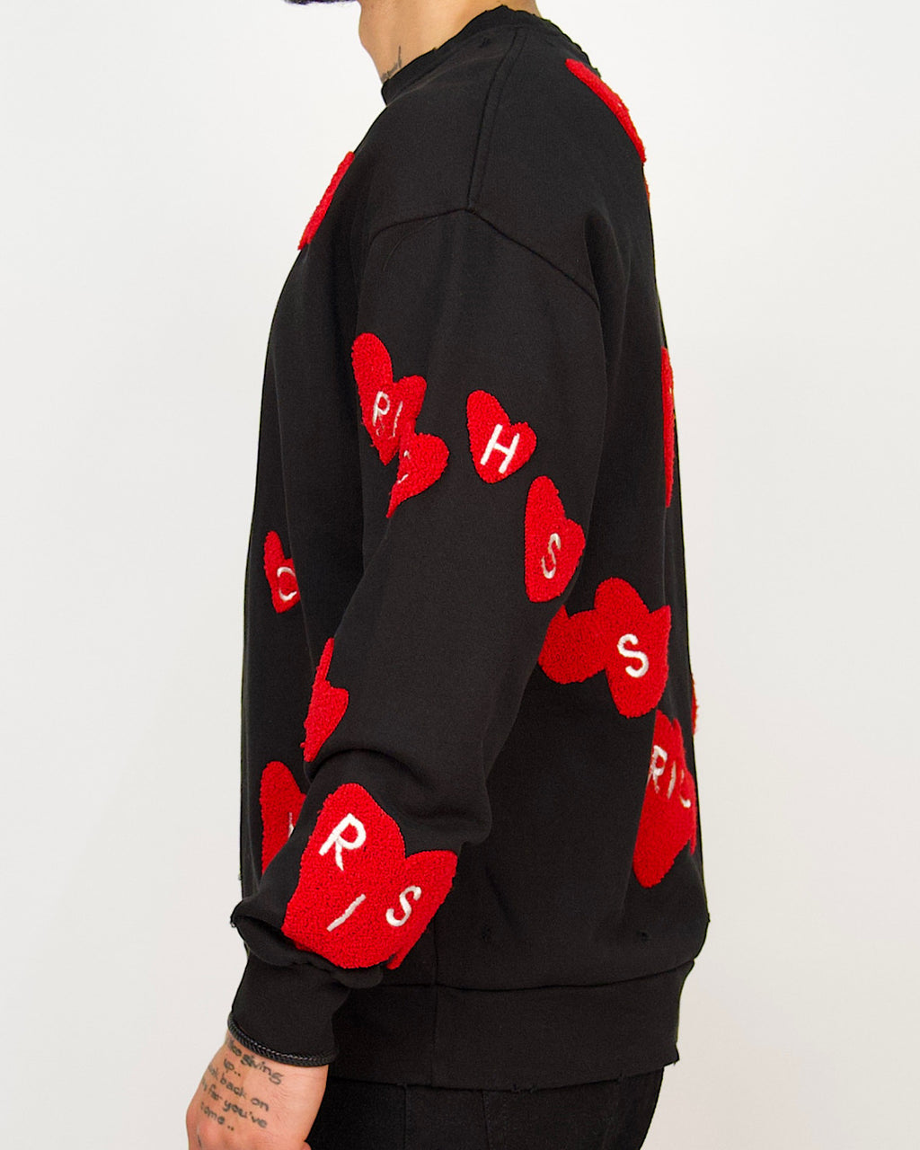 Paris Heart Patch Sweatshirt
