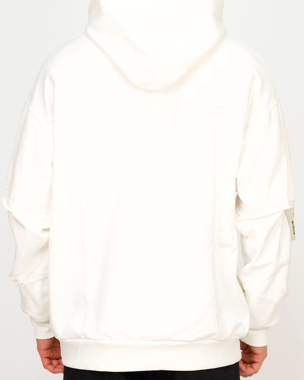 Multi-Panel Distressed Hoodie