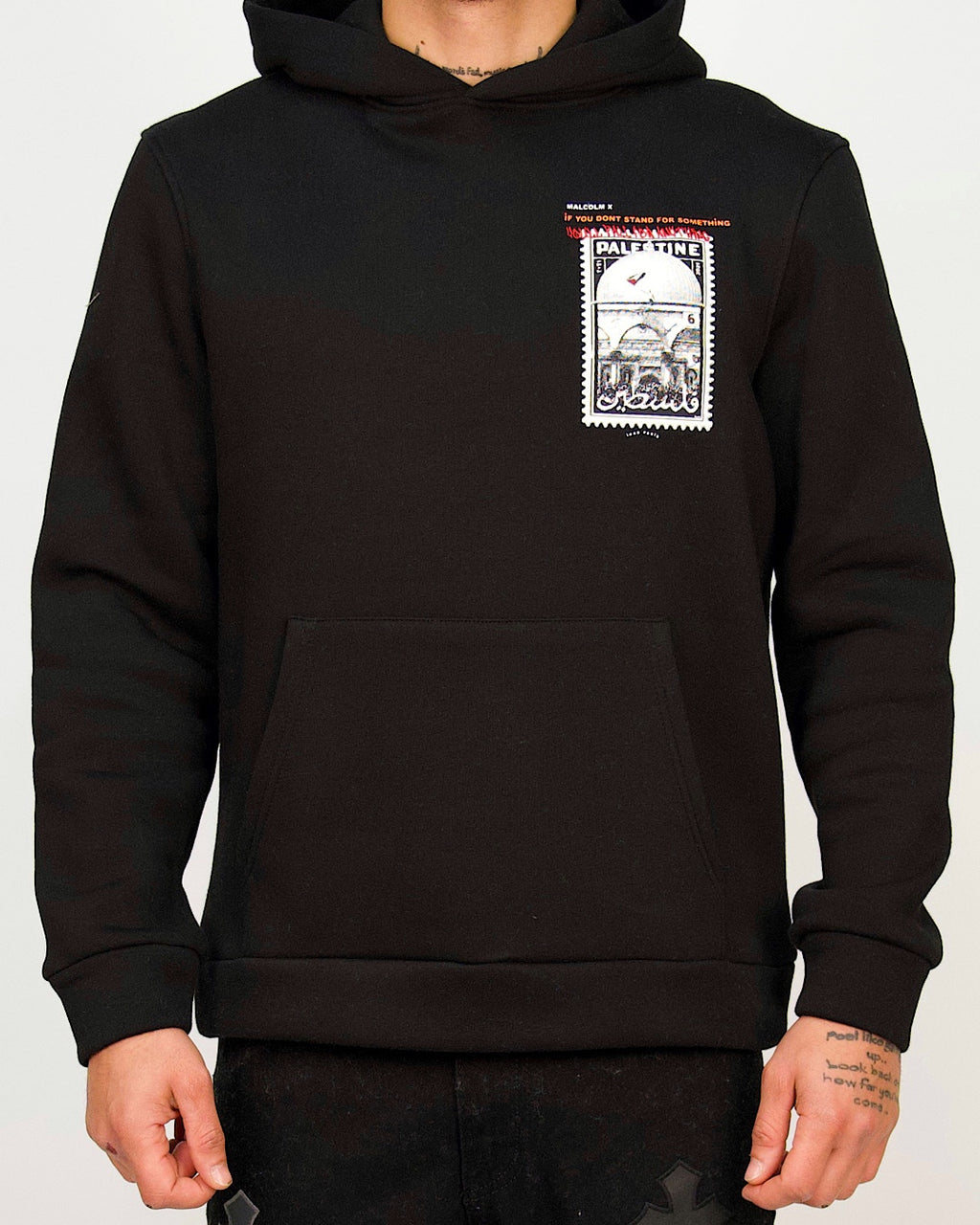 Palestine Stamp Graphic Hoodie