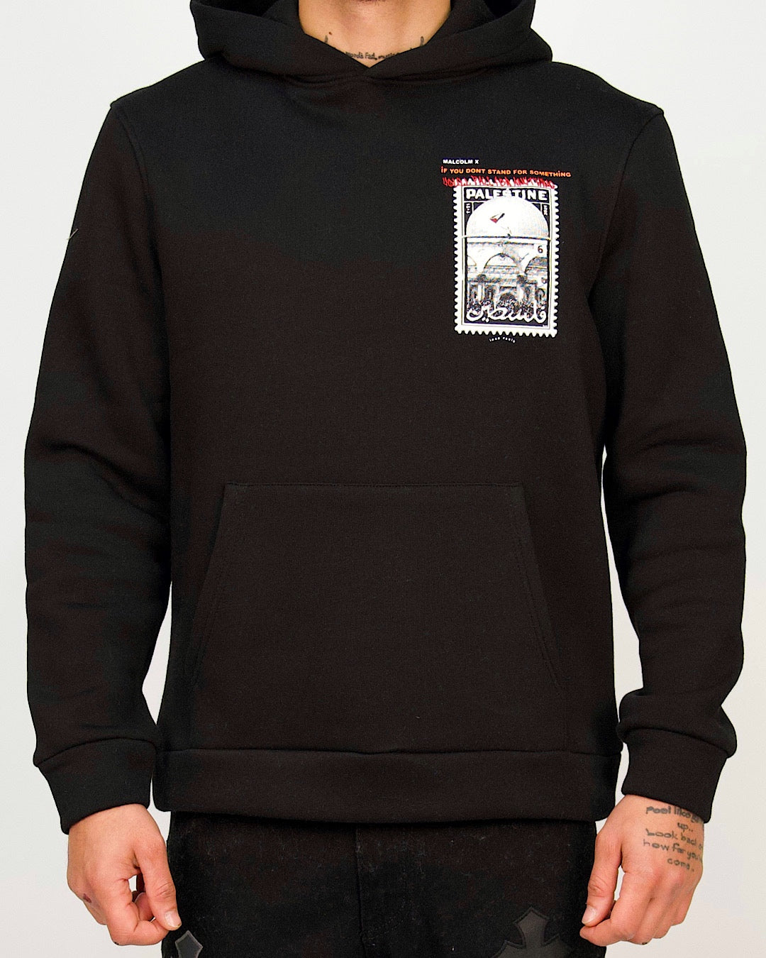 Palestine Stamp Graphic Hoodie