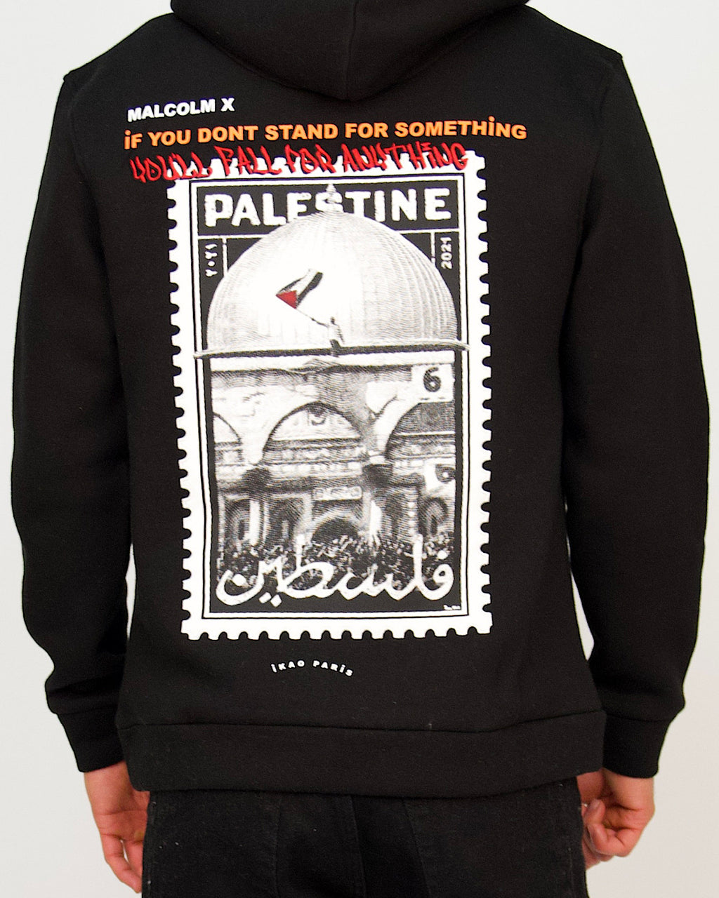 Palestine Stamp Graphic Hoodie