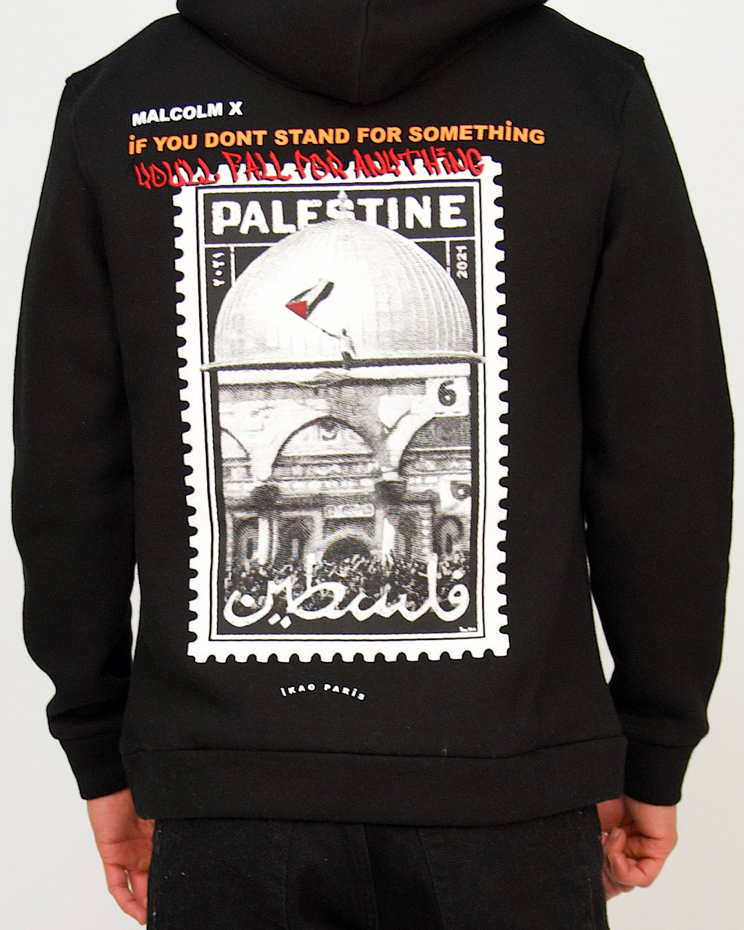 Palestine Stamp Graphic Hoodie