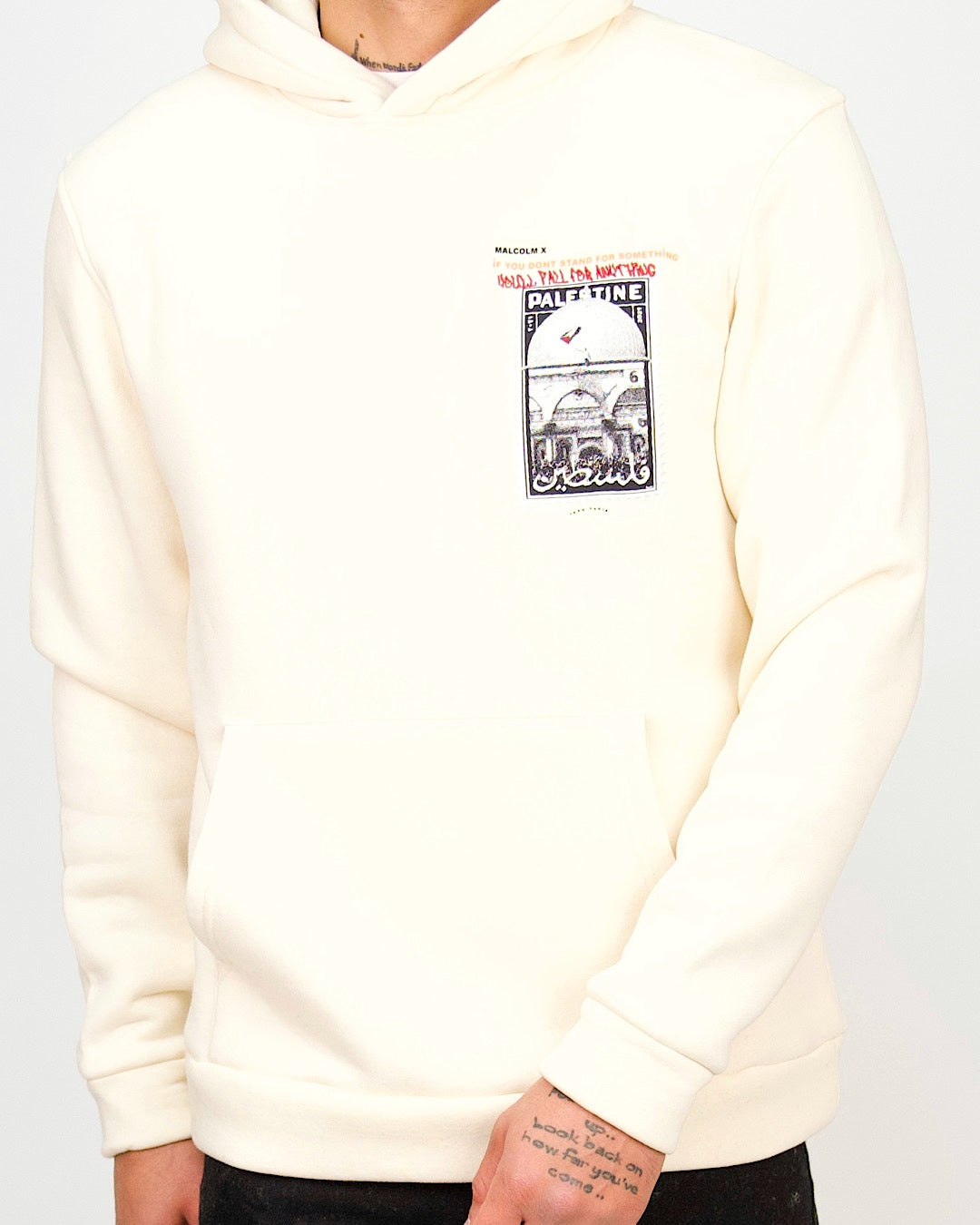 Palestine Stamp Graphic Hoodie