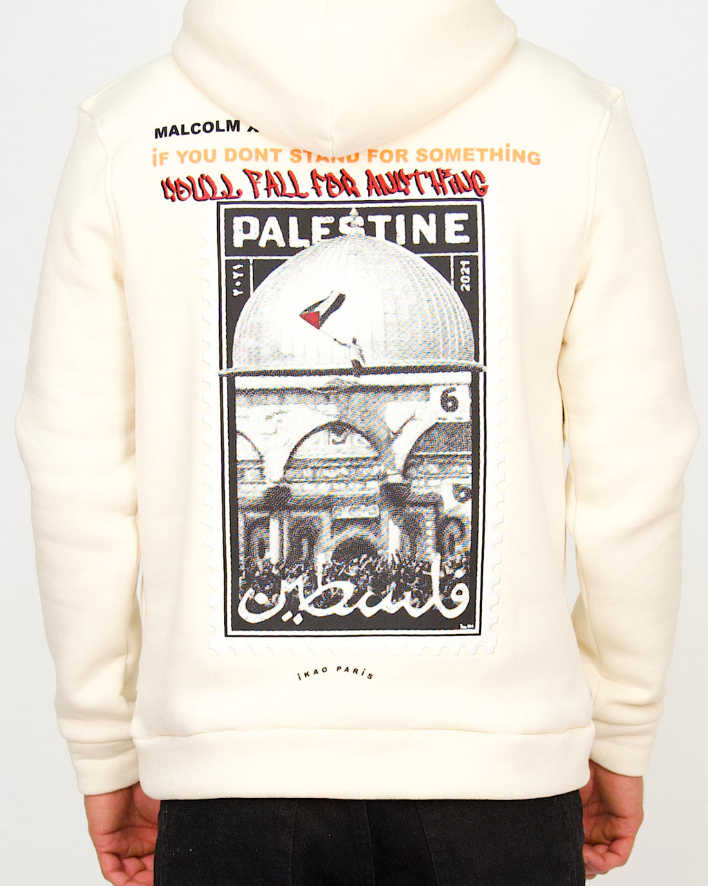 Palestine Stamp Graphic Hoodie