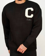 Varsity Crest Knit Sweater