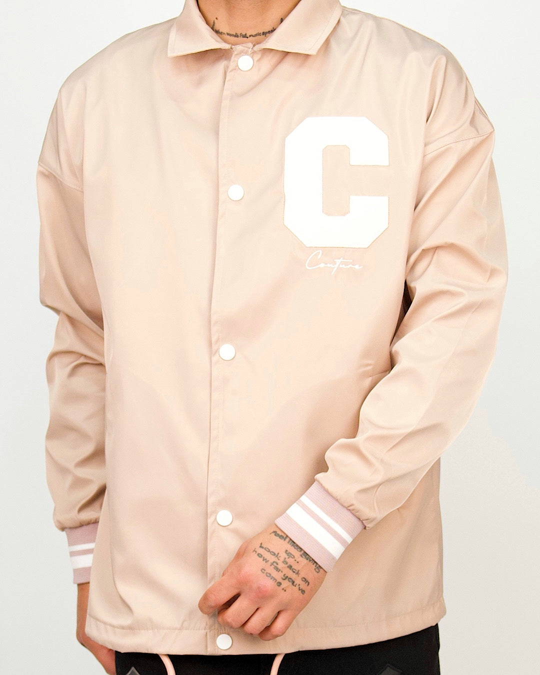 Collared Varsity 'C' Detail Jacket