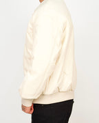 Classic Faux-Leather Bomber Jacket