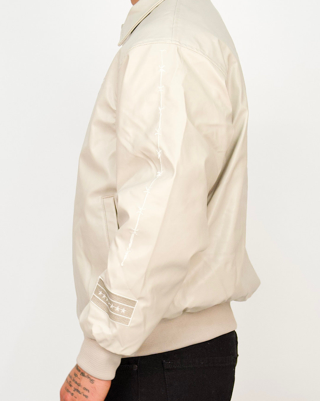 Atelier Patchwork Faux Leather Bomber Jacket