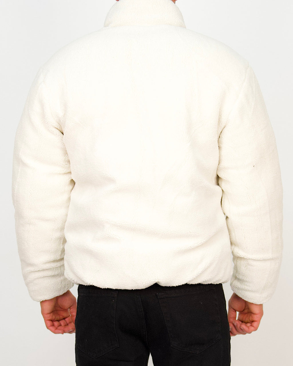 Faux-Shearling Reversible Zip Puffer Jacket