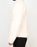 Textured Faux-Fur Zip Jacket