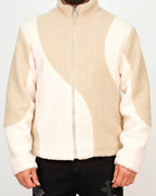 Wave-Panel Fleece Jacket