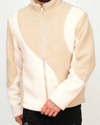 Wave-Panel Fleece Jacket