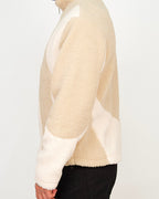 Wave-Panel Fleece Jacket