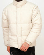Ribbed Soft-Weave Puffer Jacket