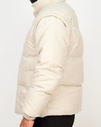 Ribbed Soft-Weave Puffer Jacket