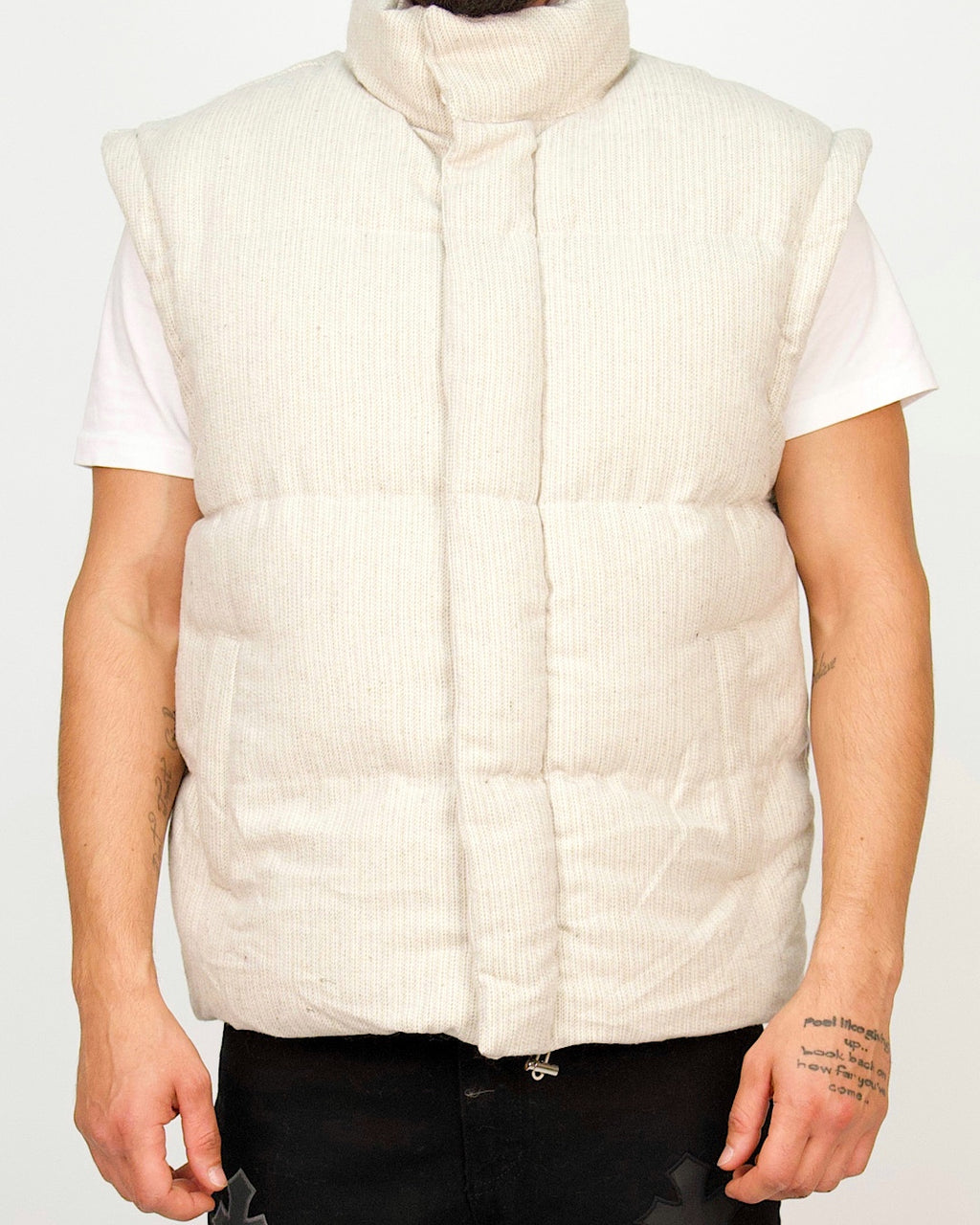 Ribbed Soft-Weave Puffer Jacket