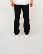 Cross-Appliqué Straight-Leg Jeans