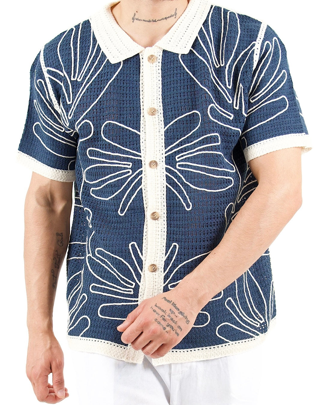 Crochet Knit Riviera Shirt