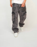 Distressed Utility Cargo Jeans