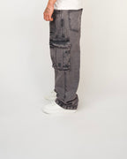 Distressed Utility Cargo Jeans