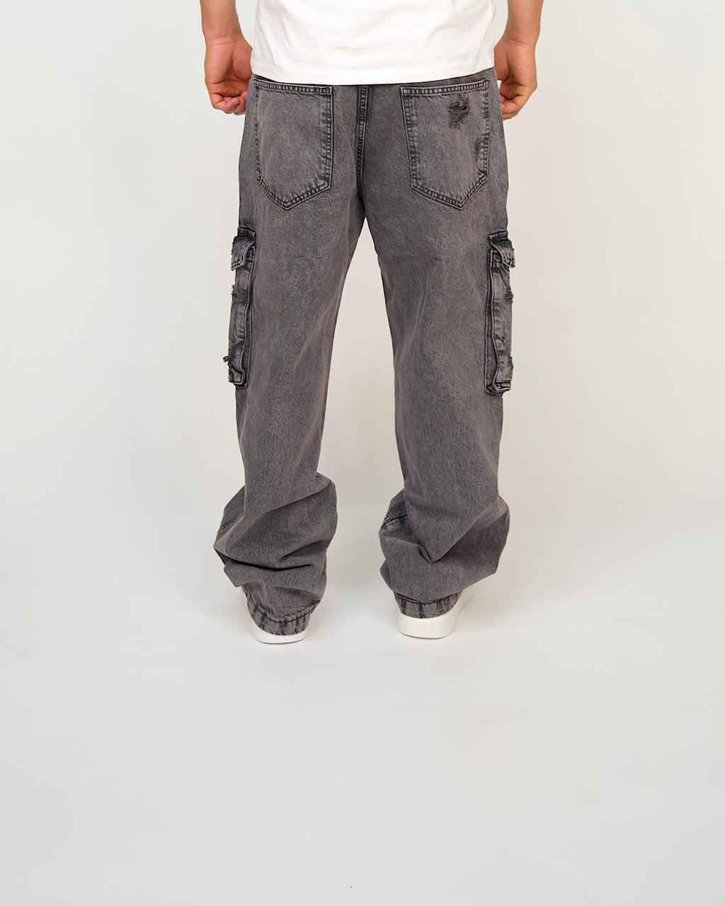 Distressed Utility Cargo Jeans