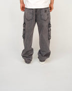 Distressed Utility Cargo Jeans