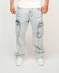 Distressed Utility Cargo Jeans
