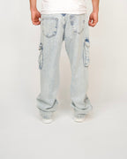 Distressed Utility Cargo Jeans