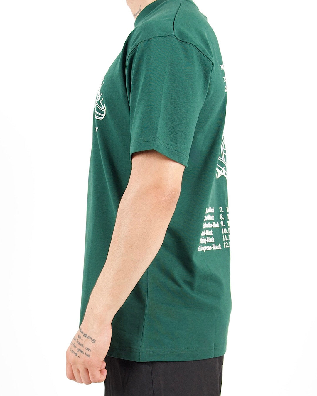 Sneaker Blueprint Graphic Green T-Shirt