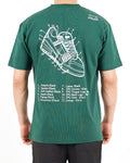 Sneaker Blueprint Graphic Green T-Shirt