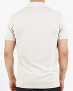 Slim Fit Ribbed Revere Beige Polo