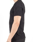 Jacquard Black Slim Fit T-Shirt