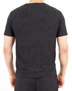 Jacquard Black Slim Fit T-Shirt
