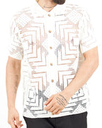 Open Stitch Square Crochet Knitted Shirt