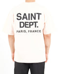 Oversized Saint Dept Logo Back Print Pink Tshirt
