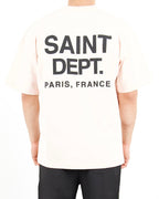 Oversized Saint Dept Logo Back Print Pink Tshirt