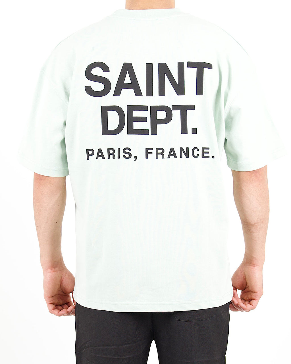 Oversized Saint Dept Logo Back Print Mint Tshirt