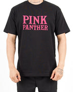 Pink Panther Graphic Back Print Oversized Black T-Shirt