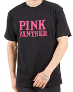 Pink Panther Graphic Back Print Oversized Black T-Shirt