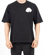 Oversized Lock Patch Black T-Shirt