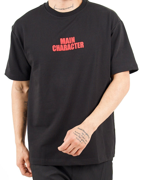 Relaxed Fit Cartoon Back Print T-Shirt