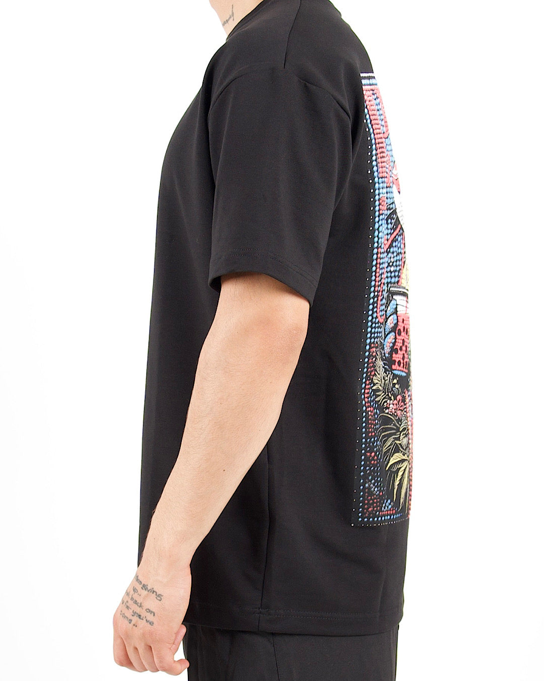 Relaxed Fit Cartoon Back Print T-Shirt