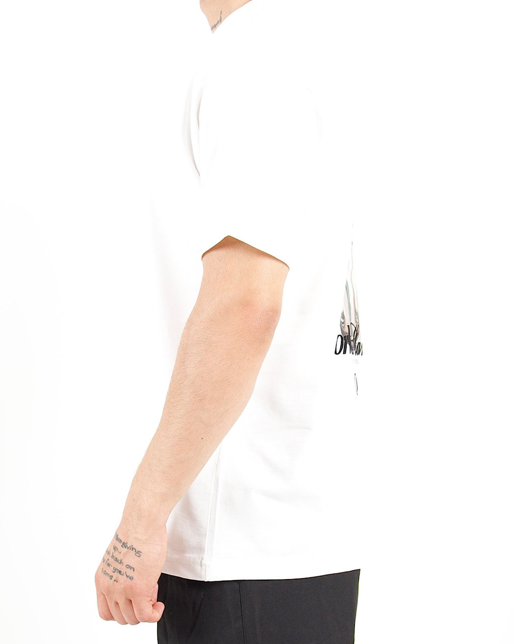 Back Print Vintage Sports Car White T-Shirt