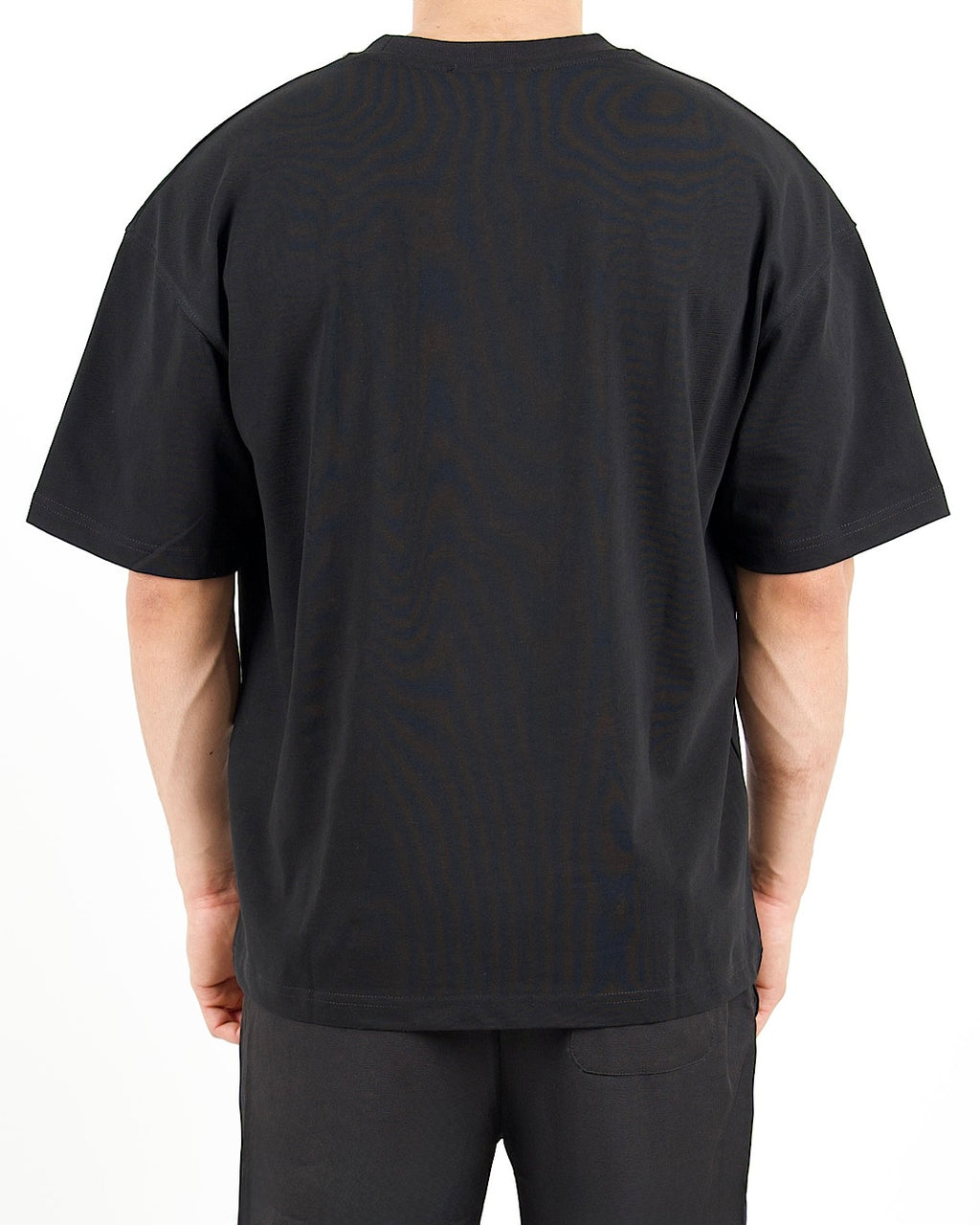 Oversized Varsity Patch Black T-Shirt
