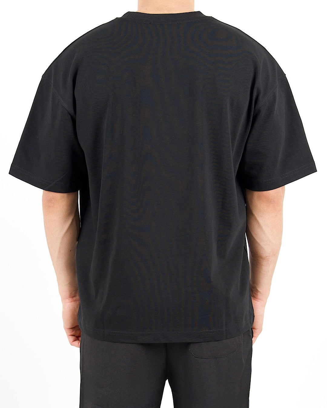 Oversized Varsity Patch Black T-Shirt