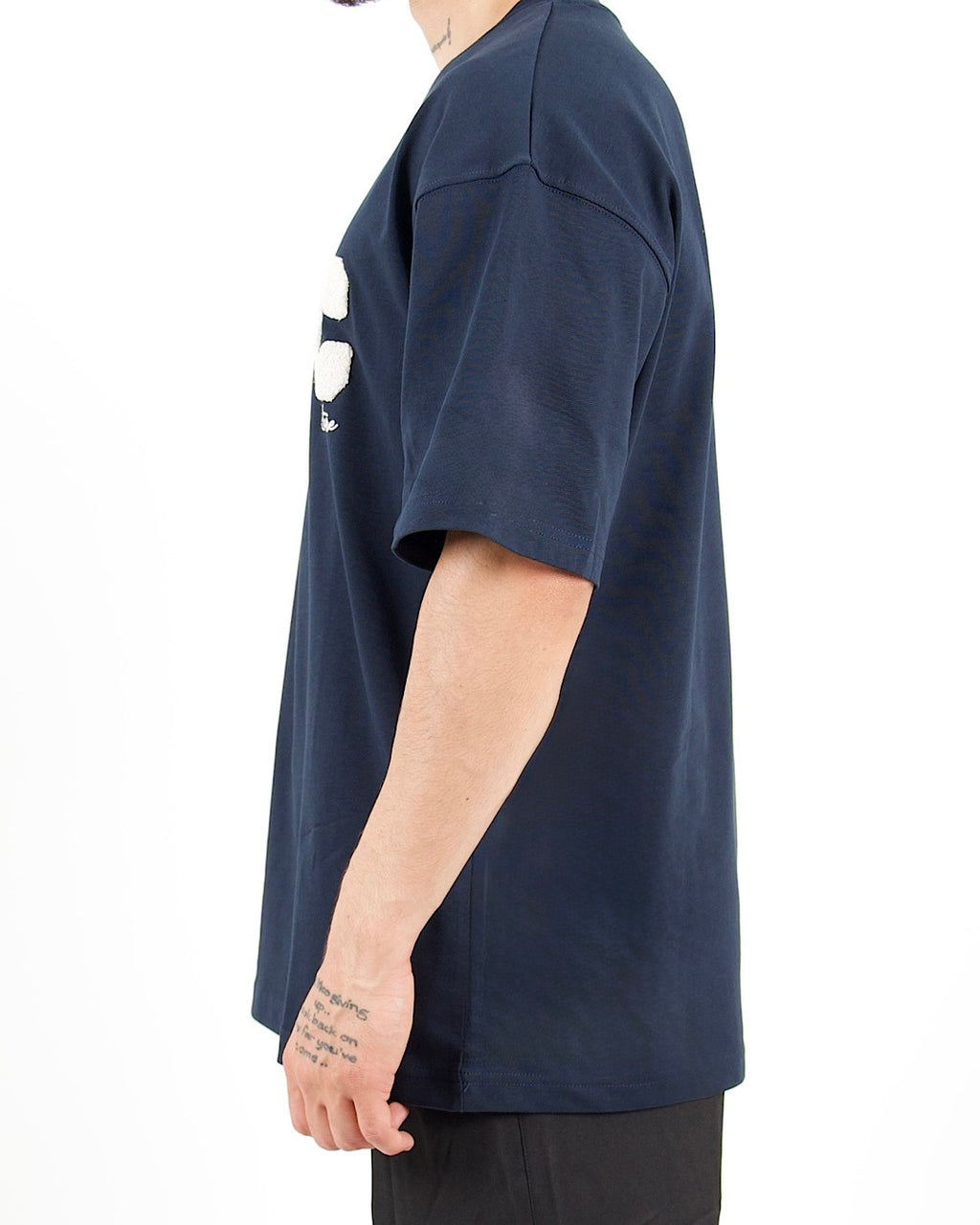 Oversized Varsity Patch Navy T-Shirt