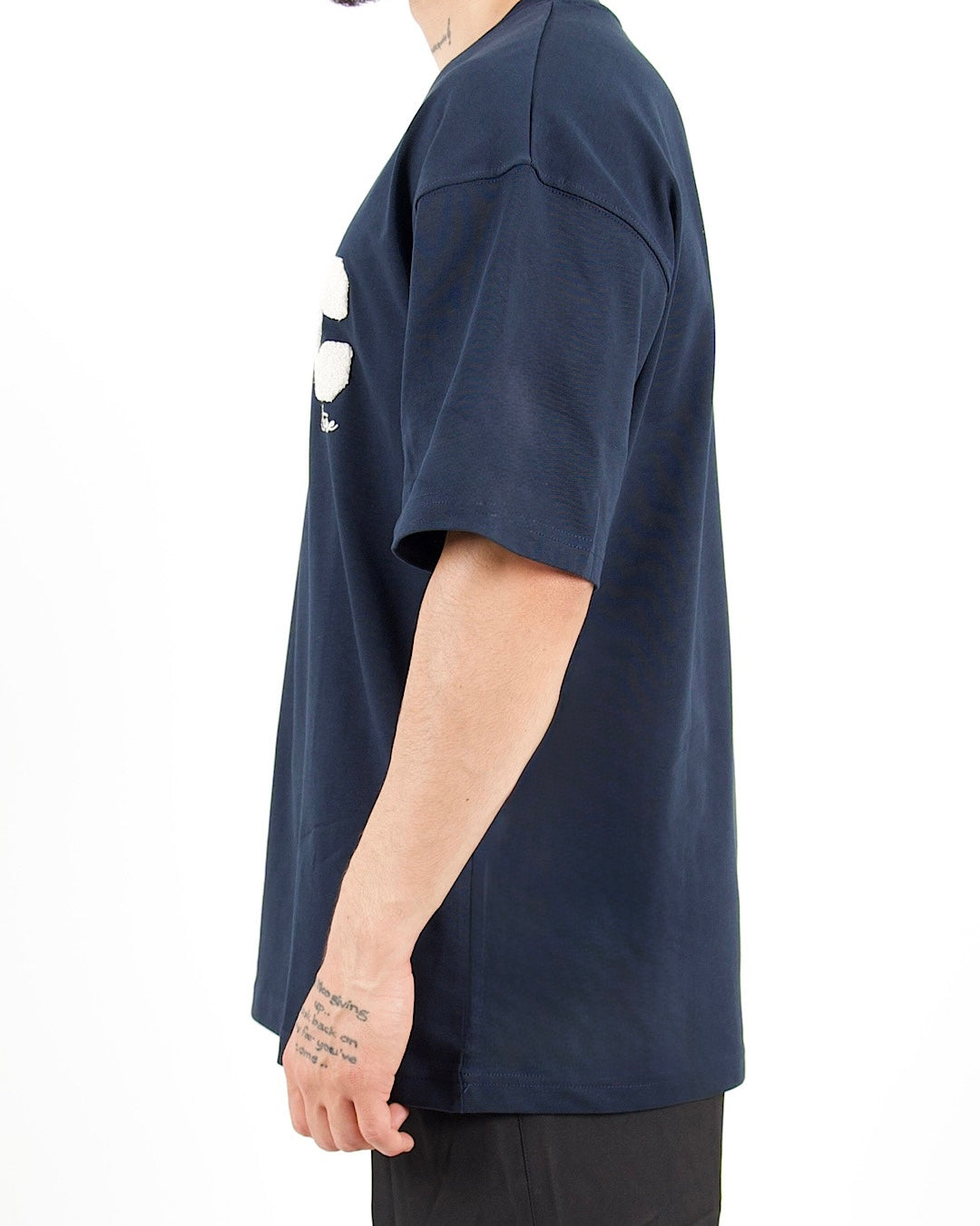 Oversized Varsity Patch Navy T-Shirt